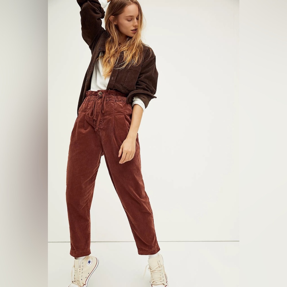 FREE‎ PEOPLE Margate corduroy pants ginger bread trousers size XS